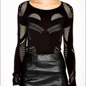 Alexander McQueen Cut-Out Nylon Top